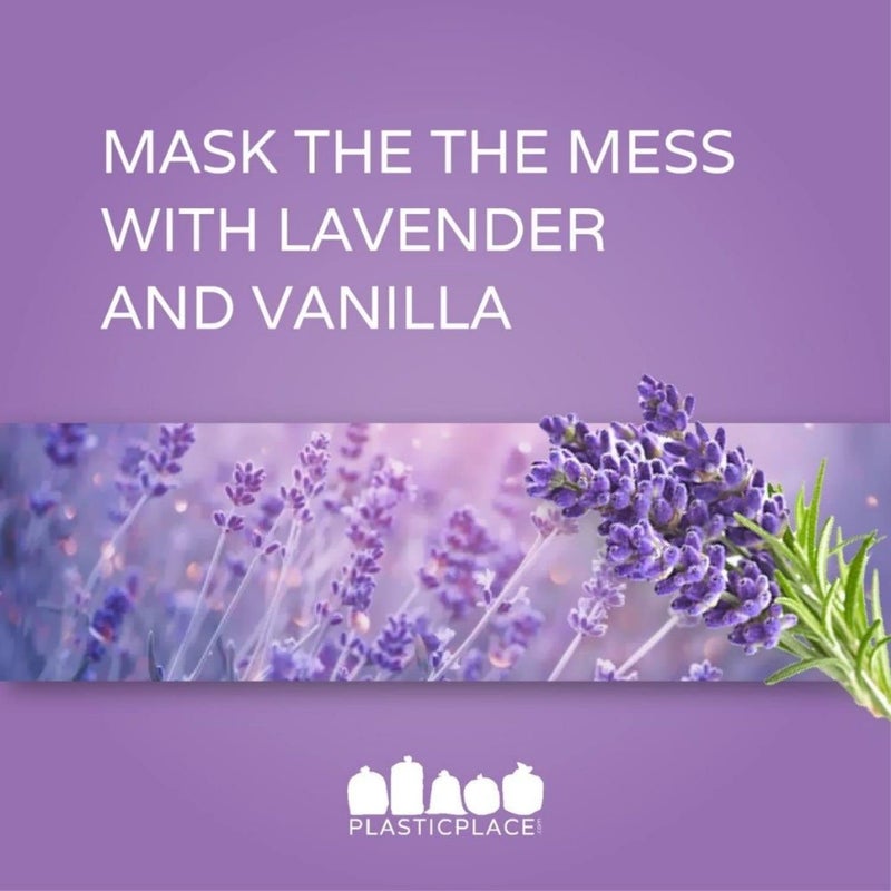 Plasticplace White Drawstring Lavender and Soft Vanilla Scented Garbage Can Liners, Compatible with Code J (200 Count) 10-10.5 Gallon / 38-40 Liter, 21"" x 28 "" - Image 4